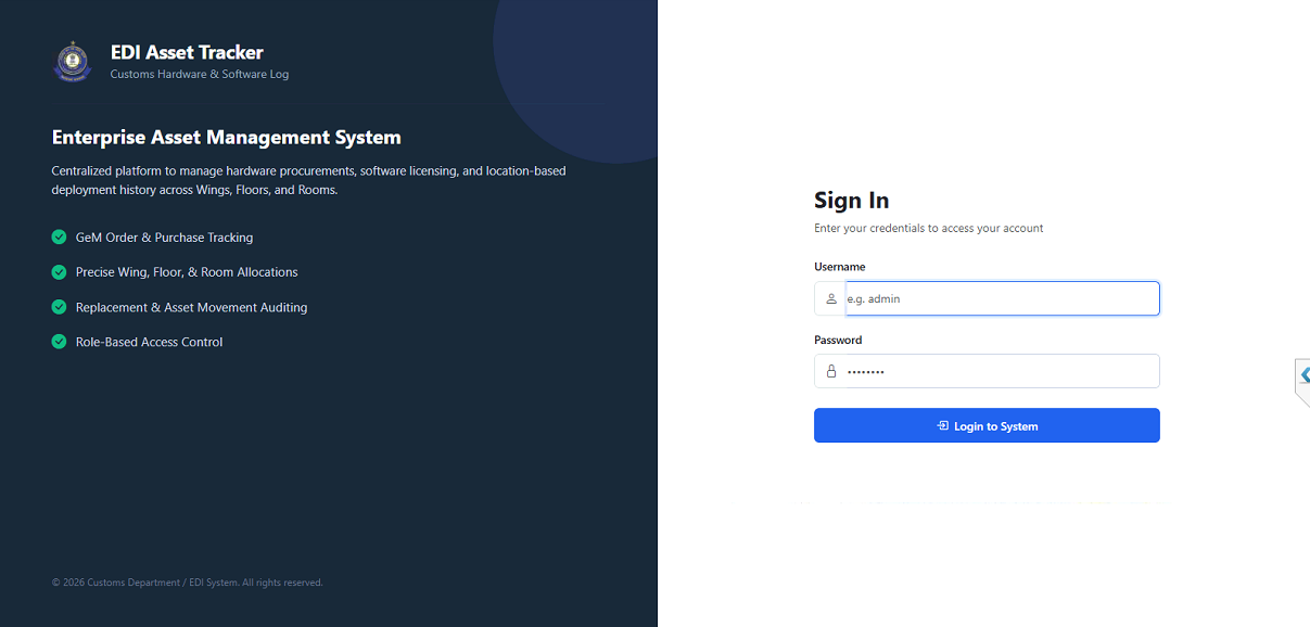 SAMPADA application screen